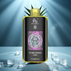 Fumot Tornado 25000 Puffs Диспосабил Вейп Ананас Лед, HD Екран, 700mAh, 20ml