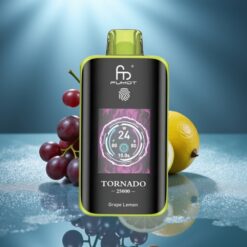 Fumot Tornado 25000 Puffs Диспозейбъл Вейп Грозде Лимон, HD Екран, 700mAh, 20ml
