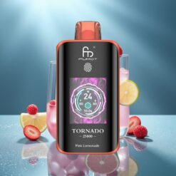 Fumot Tornado 25000 Puffs - Розов лимонада, HD екран, 700mAh, Type-C