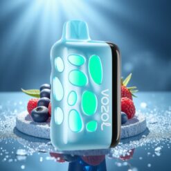VOZOL RAVE 40000 Еднократна вейп Синьо Малинов Лед – 1000mAh, 20/50mg/ml, 80% за 20 мин